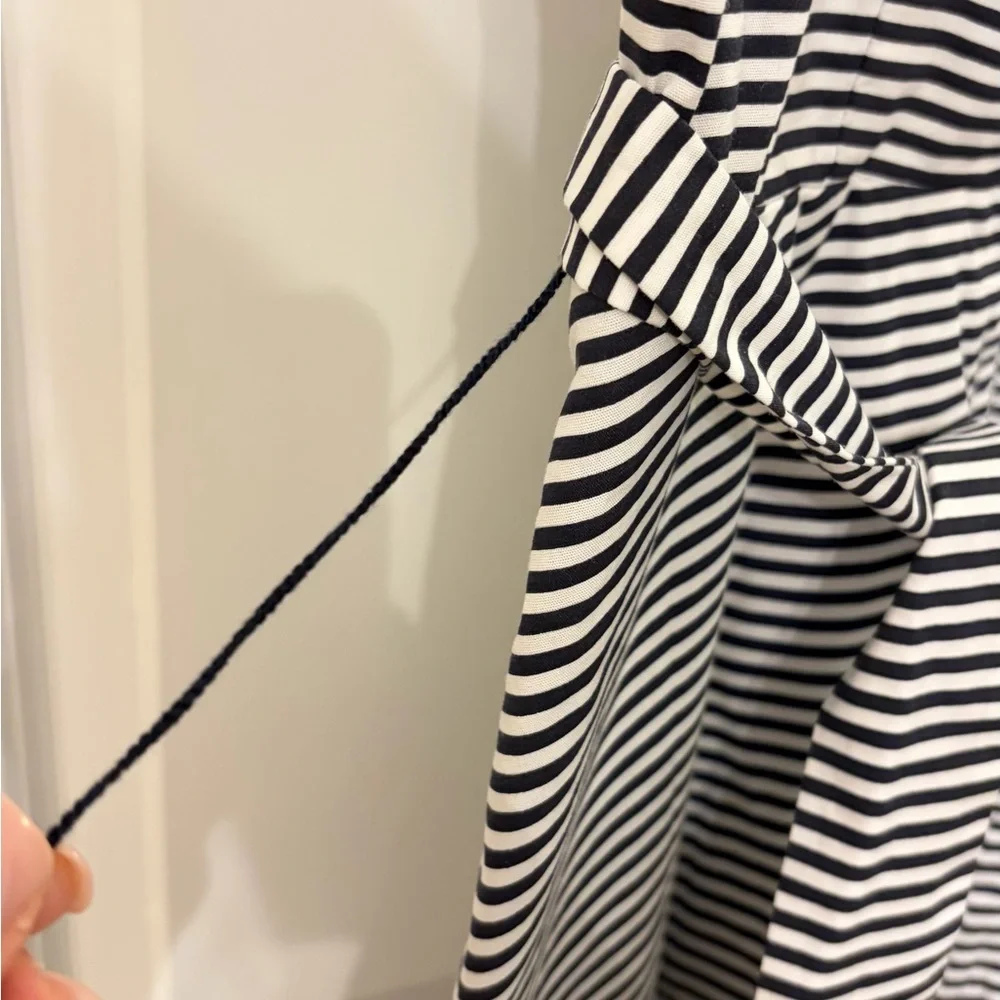 Banana Republic Black and White Striped Midi Dress - Picture 3 of 4